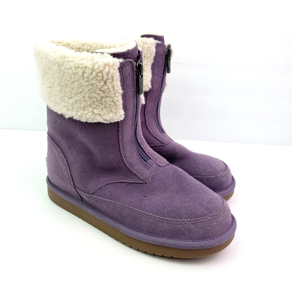 Koolaburra By UGG Lytta Girls Size 3Y Purple Suede Warm Winter Boots 1121540K